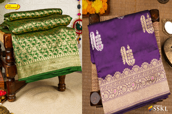 How to identify an original Banarasi saree? Banarasi Saree Accessories and  Types - Kanchivml